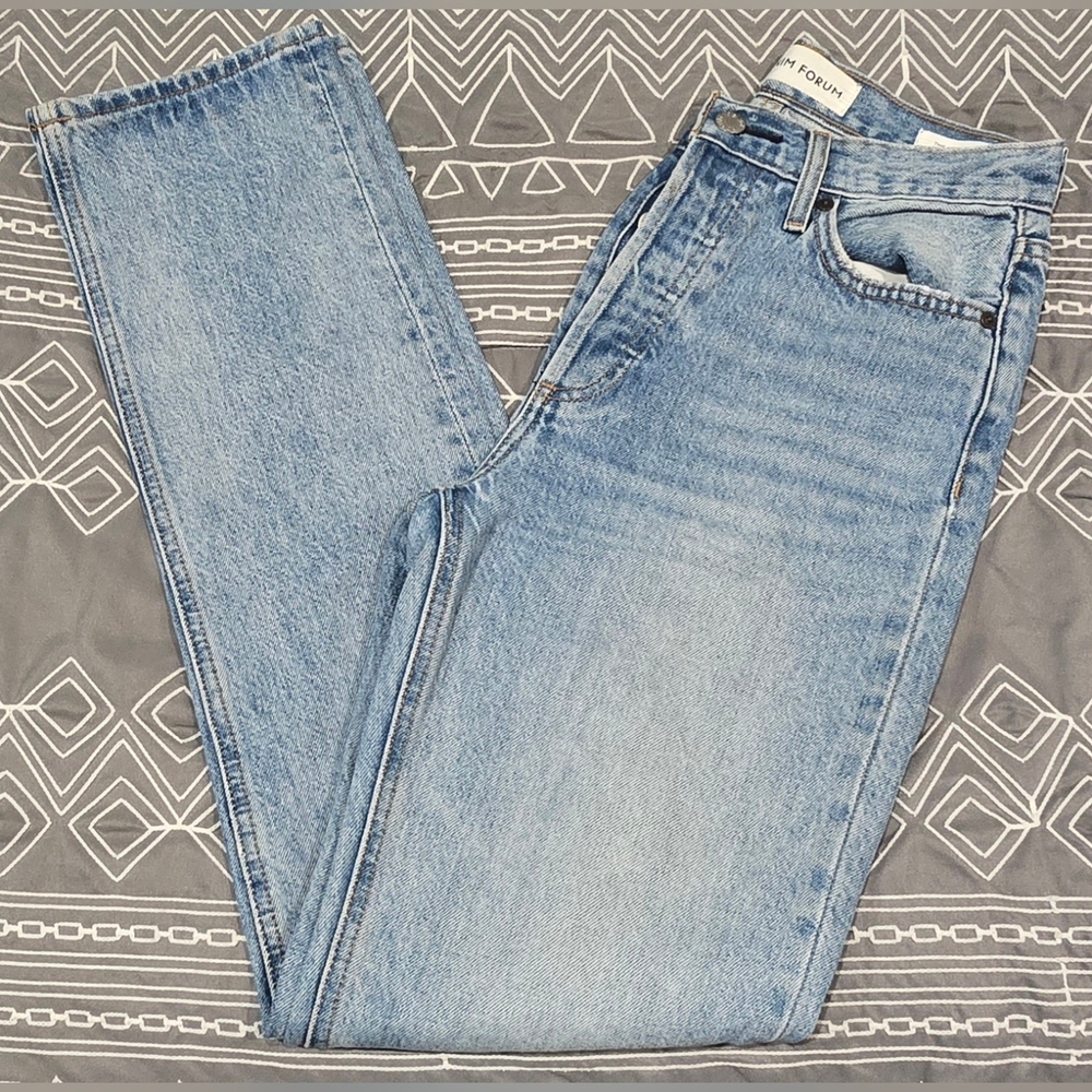 Denim Forum The Nina Stovepipe High Waisted Straight Leg Jeans Size 25